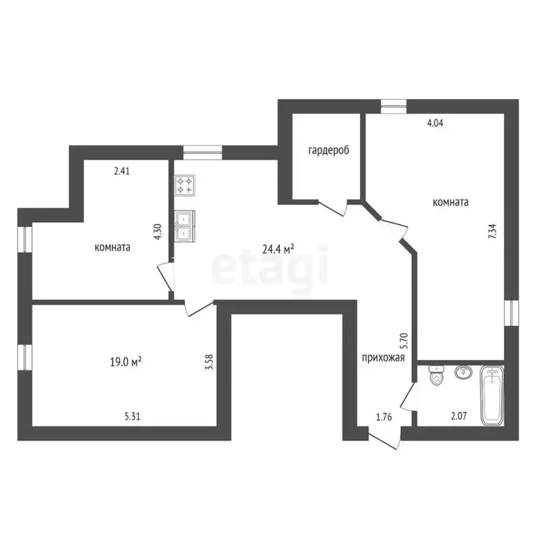 3-к кв. Оренбургская область, Оренбург Полигонная ул., 3 (96.0 м) - Фото 1