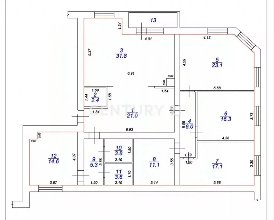 5-к кв. Тверская область, Тверь ул. 1-я Трусова, 1 (160.0 м) - Фото 2