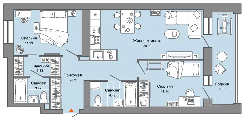 3-к кв. Ульяновская область, Ульяновск Новый Город мкр, Центральный ... - Фото 0