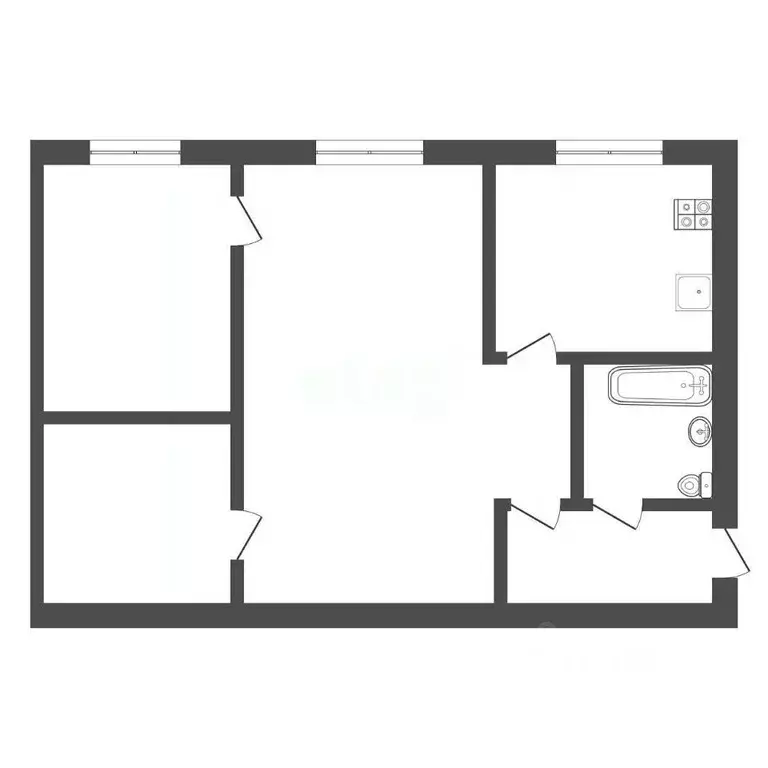 2-к кв. Тульская область, Тула ул. Металлургов, 44 (44.0 м) - Фото 2