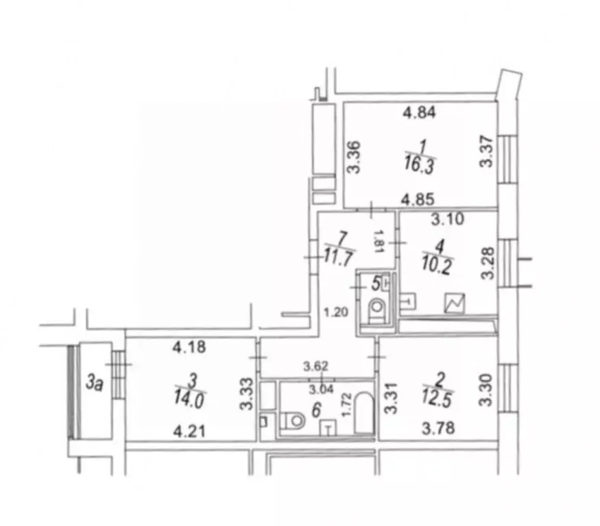 3-к кв. Москва ул. Николая Озерова, 2к1 (75.0 м) - Фото 2
