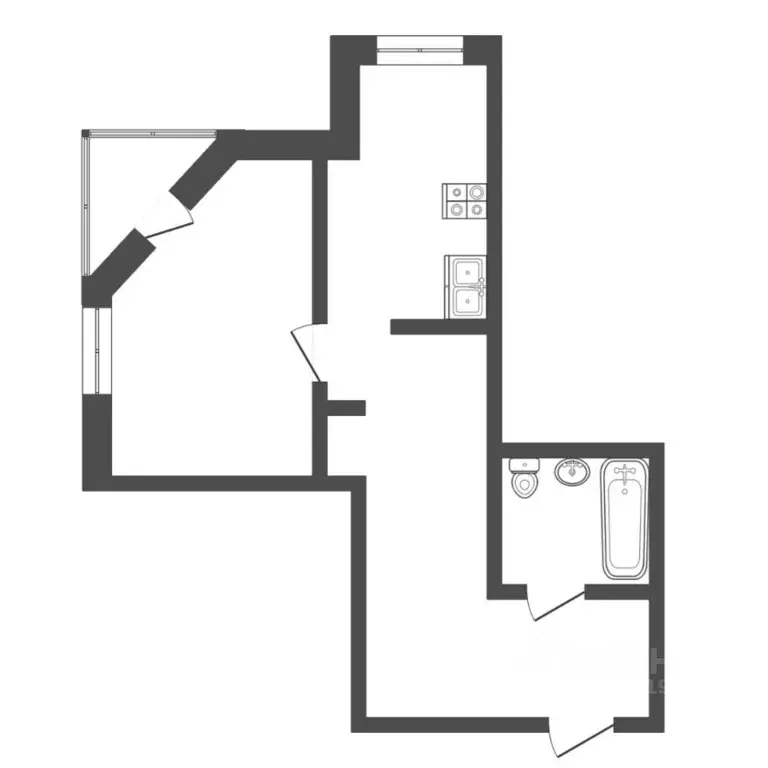 1-к кв. Тюменская область, Тюмень ул. Станислава Карнацевича, 5 (42.8 ... - Фото 2
