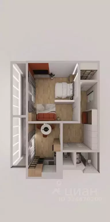 2-к кв. Ленинградская область, Выборгский район, Рощино пгт ул. ... - Фото 1