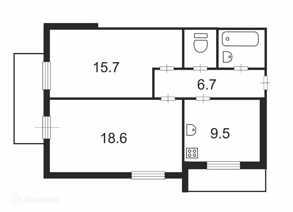 Продаётся 2-к квартира, 55.9 м - Фото 0
