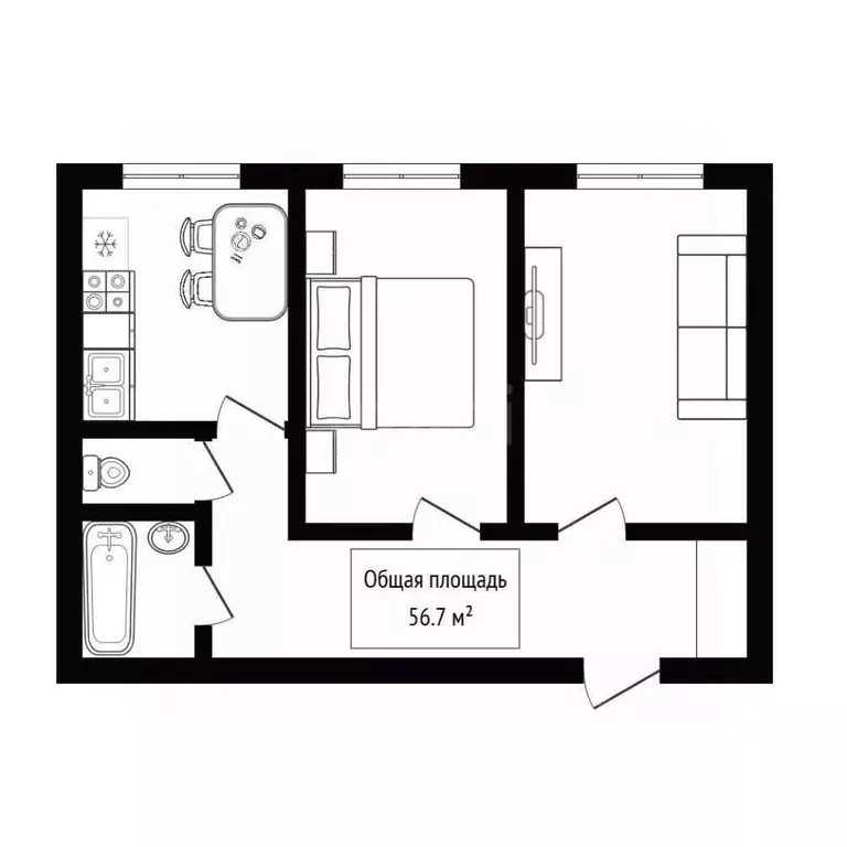 2-к кв. Новосибирская область, Новосибирск просп. Дзержинского, 75 ... - Фото 2