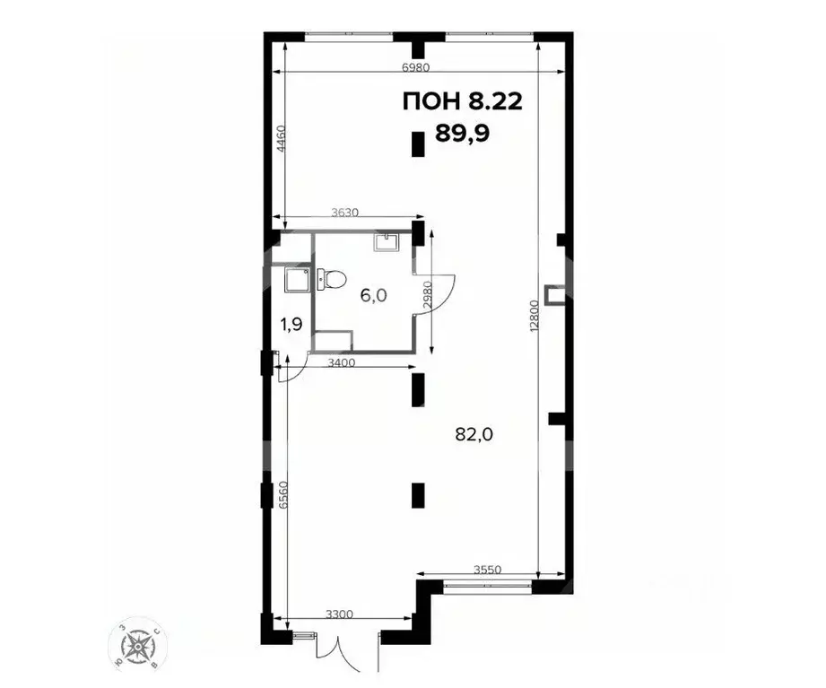 Помещение свободного назначения в Москва Ленинградское ш., 228к7 (90 ... - Фото 2