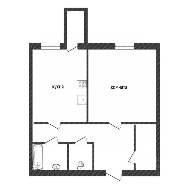 1-к кв. Ленинградская область, Кириши просп. Героев, 19 (42.2 м) - Фото 1