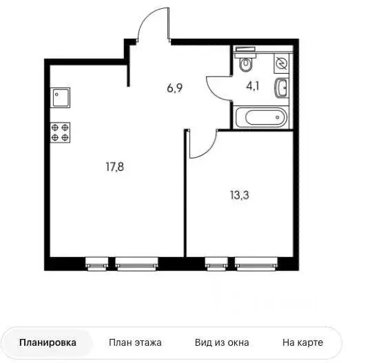2-к кв. Москва ул. Саларьевская, 16к3 (41.8 м) - Фото 1