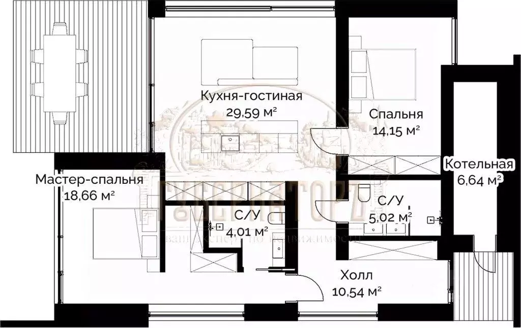 Коттедж в Тверская область, Конаковский муниципальный округ, Волжский ... - Фото 1