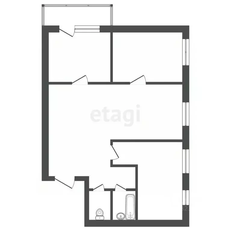 4-к кв. Челябинская область, Чебаркуль 9 Мая ул., 13 (60.0 м) - Фото 2