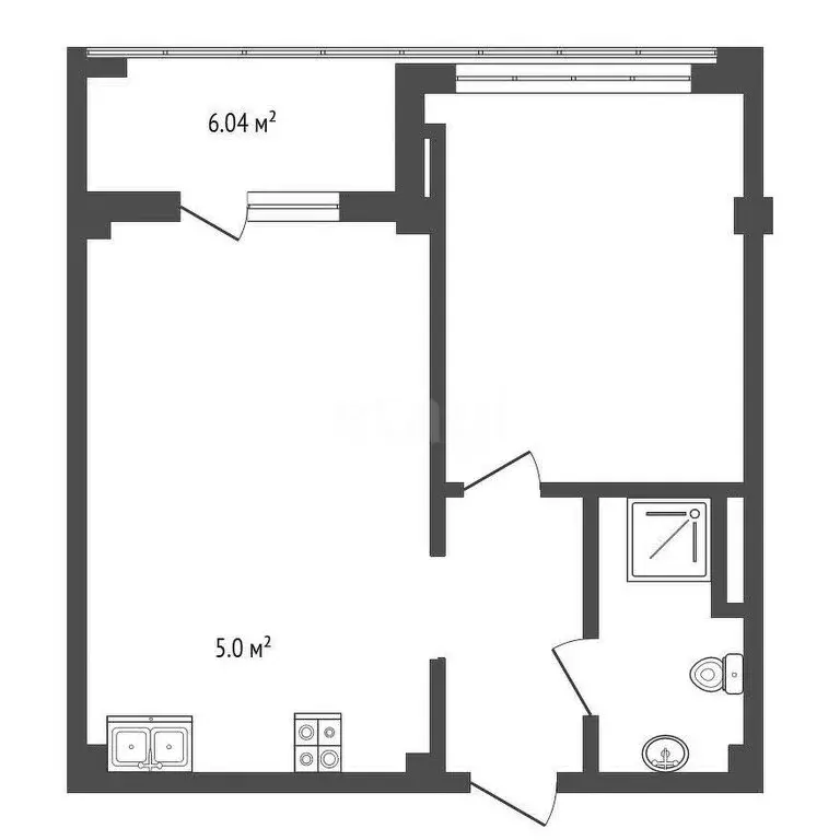 1-комнатная квартира: Кореиз, Кореизское шоссе, 1Д (53.2 м) - Фото 0