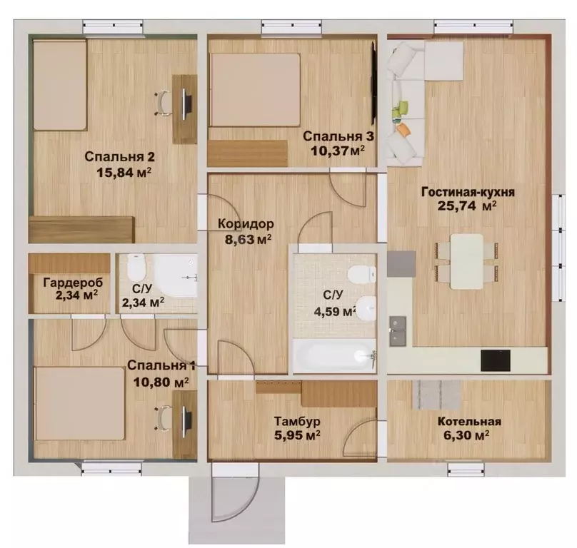 Дом в Челябинская область, Сосновский муниципальный округ, д. Ключи ... - Фото 1