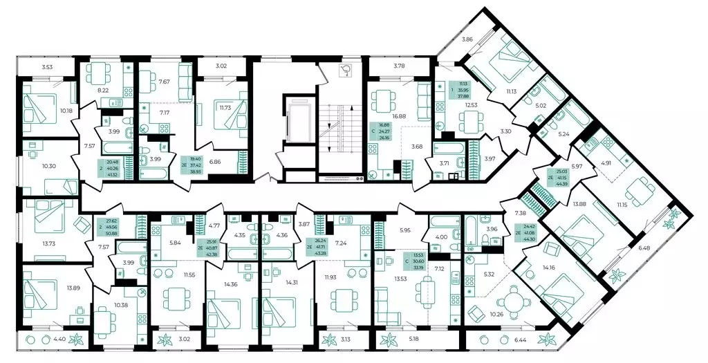 2-комнатная квартира: Майкопский район, посёлок Тульский (50.88 м) - Фото 1