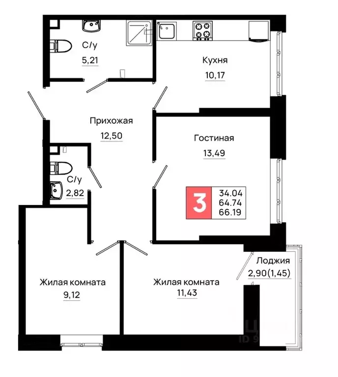3-к кв. Ростовская область, Ростов-на-Дону Нефтекачка кв-л, Октябрь ... - Фото 0