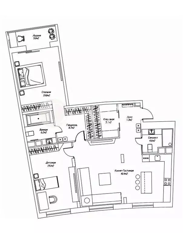 2-к кв. Московская область, Химки Молодежная ул., 2А (116.8 м) - Фото 2