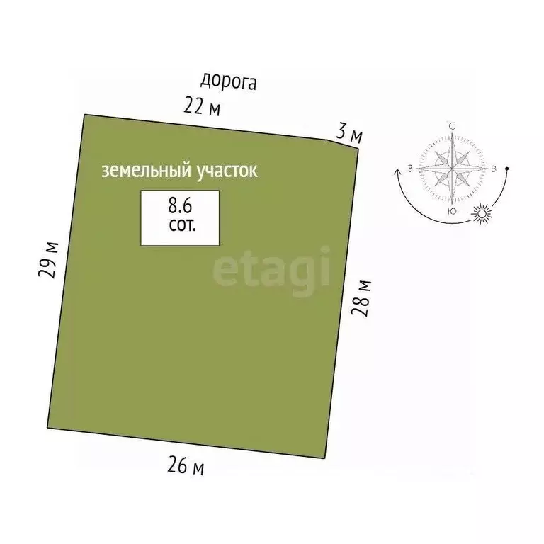 Участок в Тюменская область, Тюменский муниципальный округ, с. ... - Фото 2