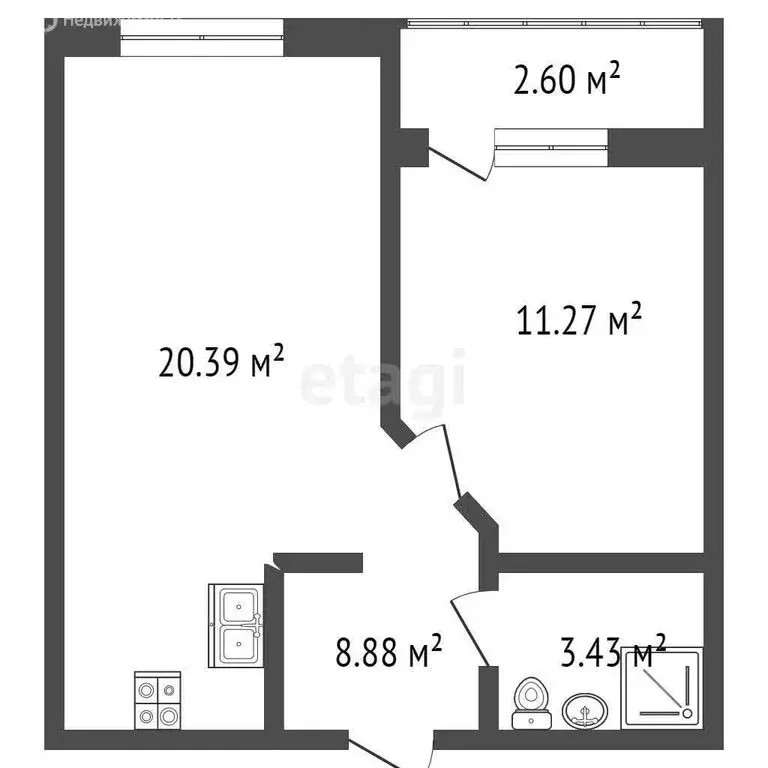 1-комнатная квартира: Анапа, Супсехское шоссе, 39к5 (40.97 м) - Фото 1