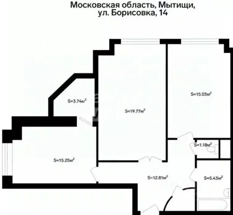 2-к кв. Московская область, Мытищи ул. Борисовка, 14 (71.3 м) - Фото 2