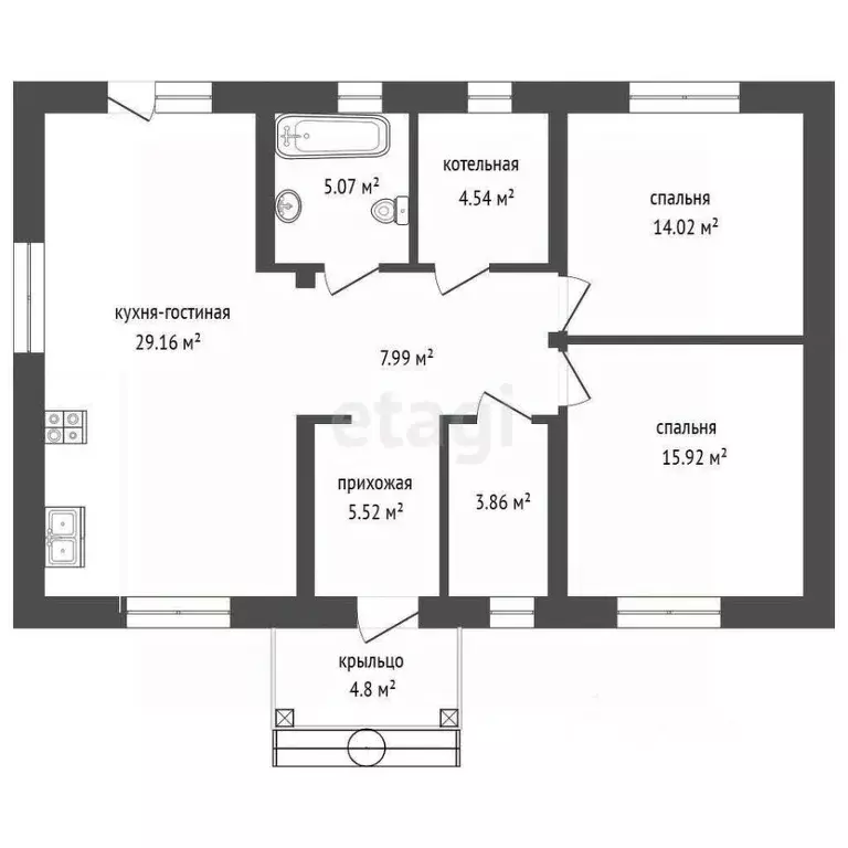 Дом в Тюменская область, Тюменский муниципальный округ, с. Кулига, ... - Фото 1