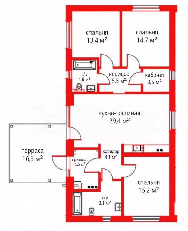 Дом 109,2 м на участке 5,3 сот. - Фото 0