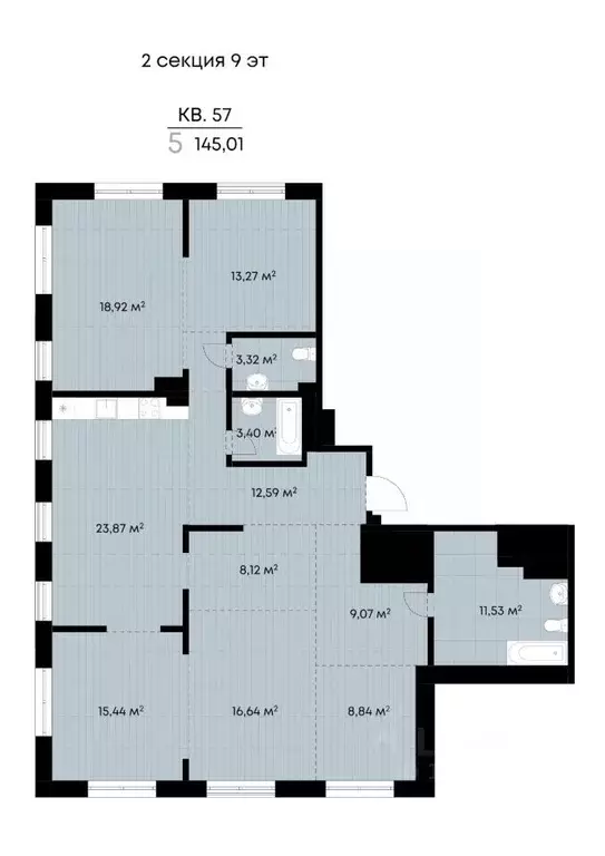 5-к кв. Иркутская область, Иркутск ул. Лебедева-Кумача, 25 (145.01 м) - Фото 0