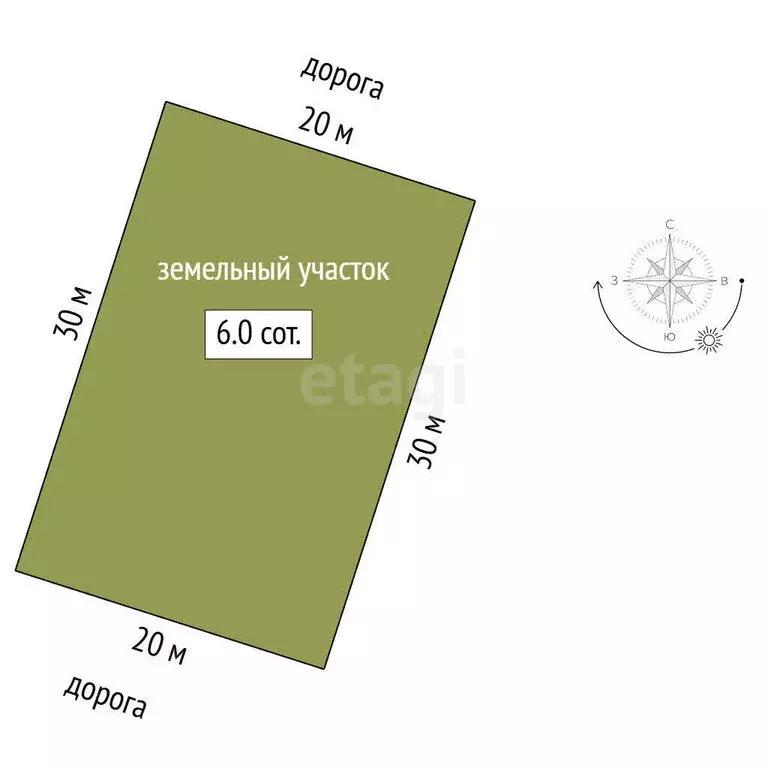 Участок в Калиновское сельское поселение, ТСН Седой Азов (6 м) - Фото 1