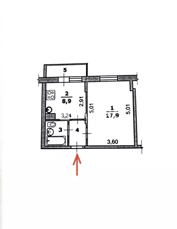 1-к кв. Белгородская область, Белгород Михайловское ш., 33 (33.0 м) - Фото 2