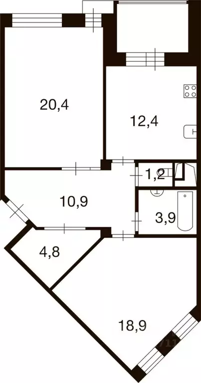 2-к кв. Москва д. Ивановское, ул. Семена Гордого, 3 (72.5 м) - Фото 0