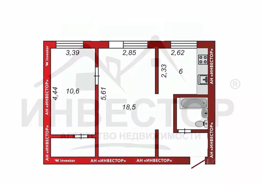 2-к кв. Челябинская область, Челябинск ул. 60-летия Октября, 16 (45.5 ... - Фото 1