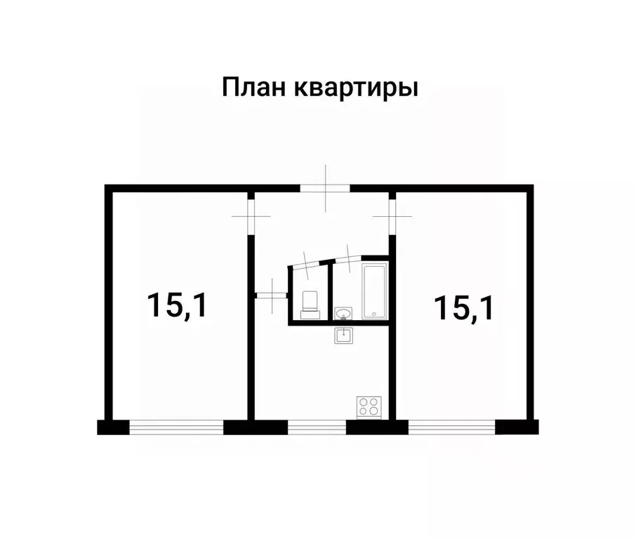 2-к кв. Санкт-Петербург просп. Славы, 18 (44.7 м) - Фото 2