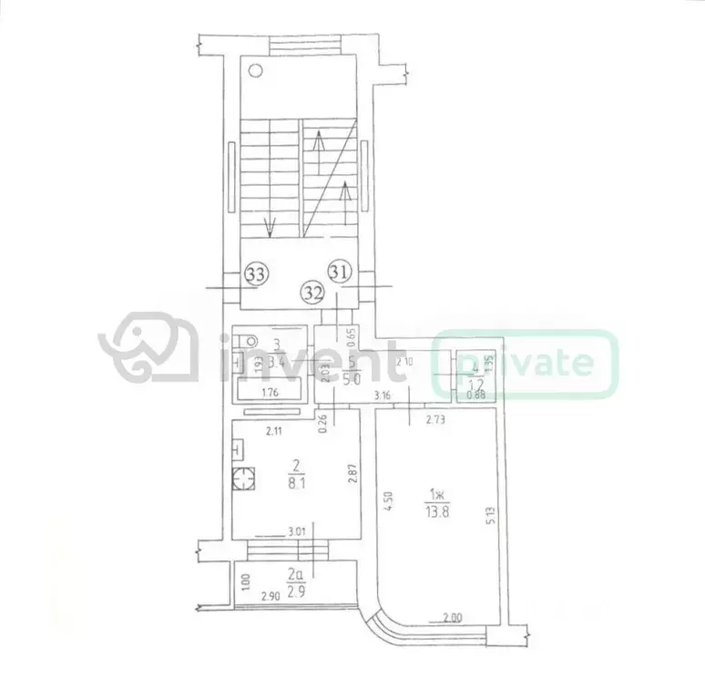 1-к кв. Калининградская область, Калининград ул. Фрунзе, 91 (31.5 м) - Фото 2