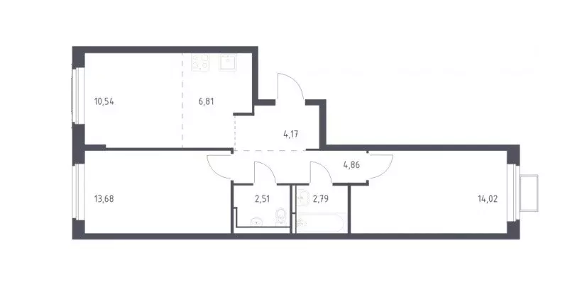 Продаётся 2-к квартира, 59.38 м - Фото 0