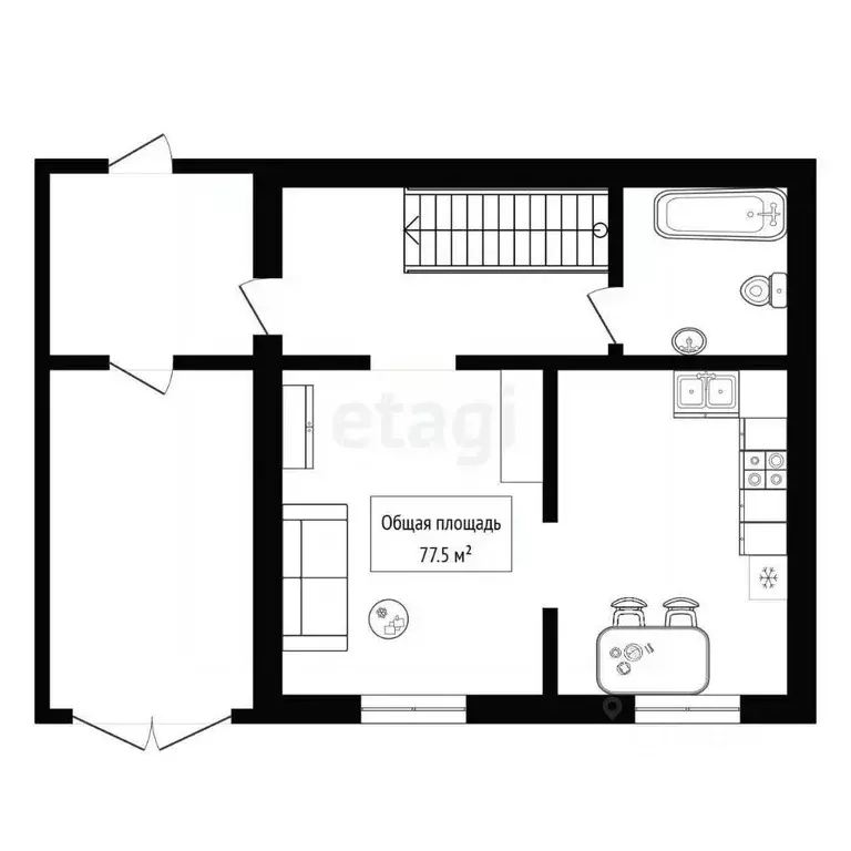 Дом в Алтай, Майминский район, с. Кызыл-Озек ул. Новоселов, 7/1 (78 м) - Фото 2