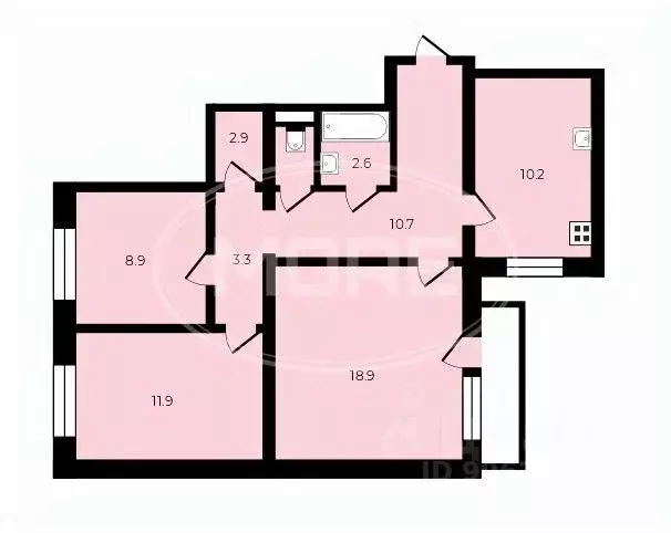 3-к кв. Калининградская область, Калининград Пионерская ул., 70 (70.4 ... - Фото 2
