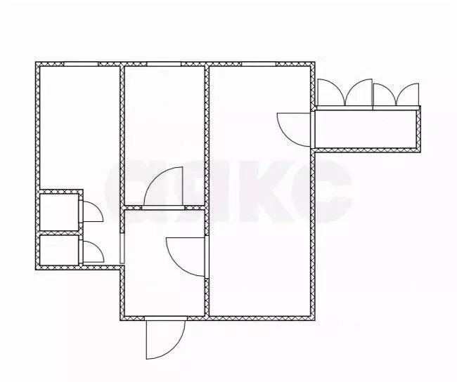 2-к кв. Адыгея, Майкоп ул. Димитрова (45.0 м) - Фото 1