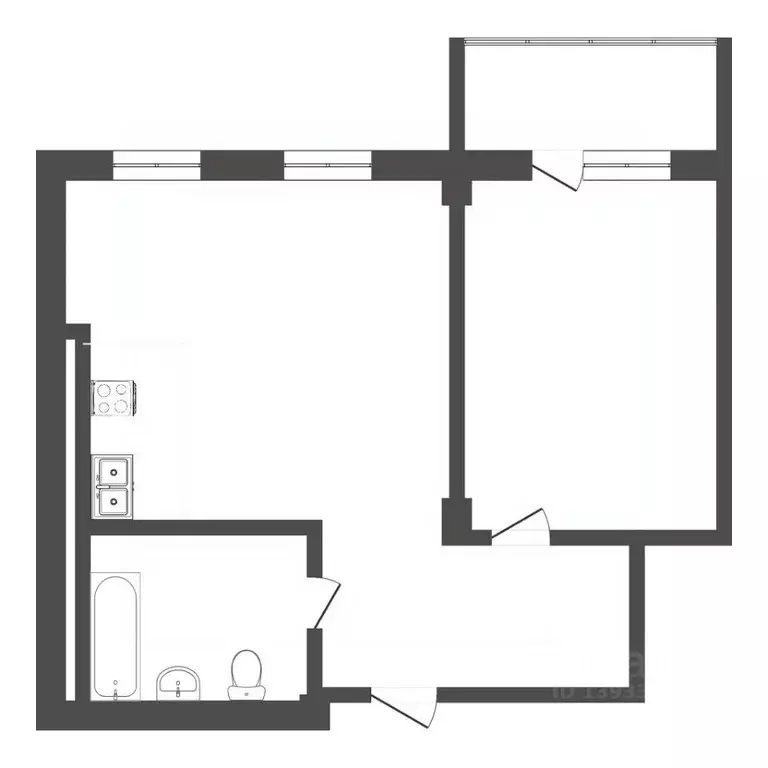 1-к кв. Тюменская область, Тюмень Кремлевская ул., 112к1 (38.9 м) - Фото 1