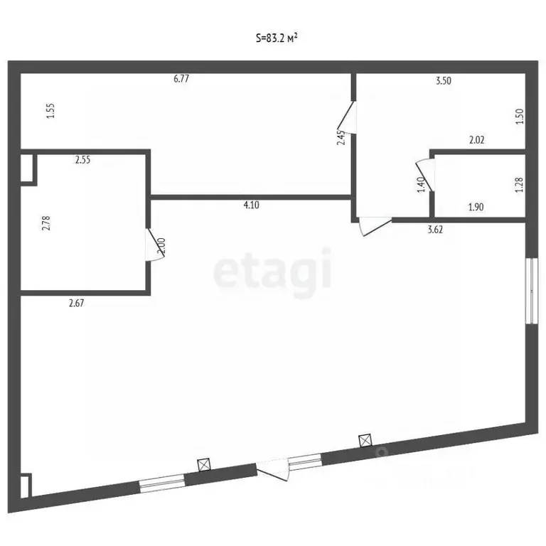 Торговая площадь в Тюменская область, Тюмень ул. Избышева, 5 (83 м) - Фото 2