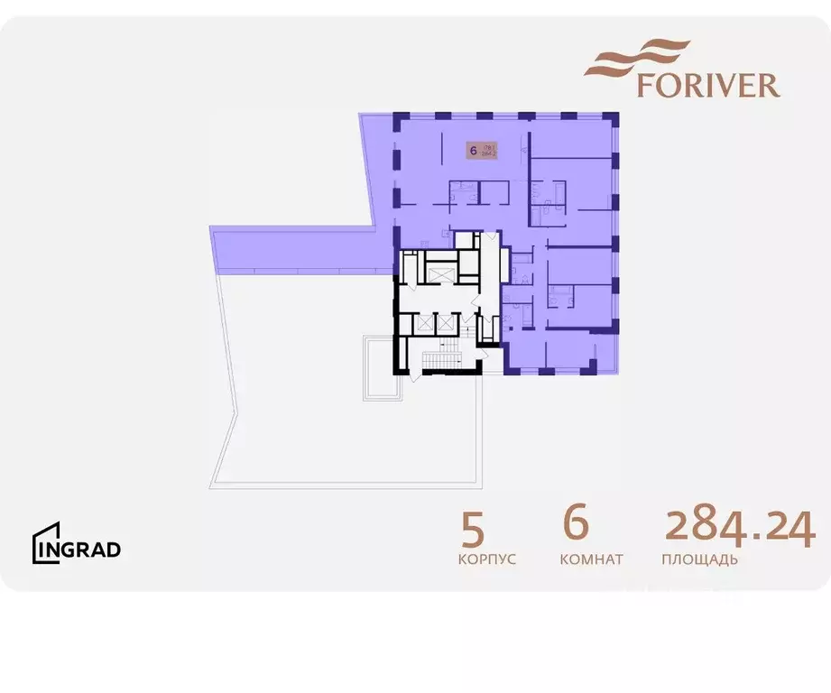 6-к кв. Москва Г мкр, Форивер жилой комплекс, 5 (284.24 м) - Фото 1