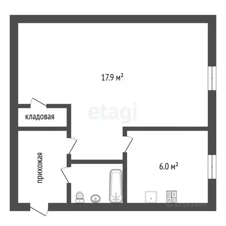 1-к кв. Воронежская область, Воронеж просп. Труда, 88 (30.2 м) - Фото 1
