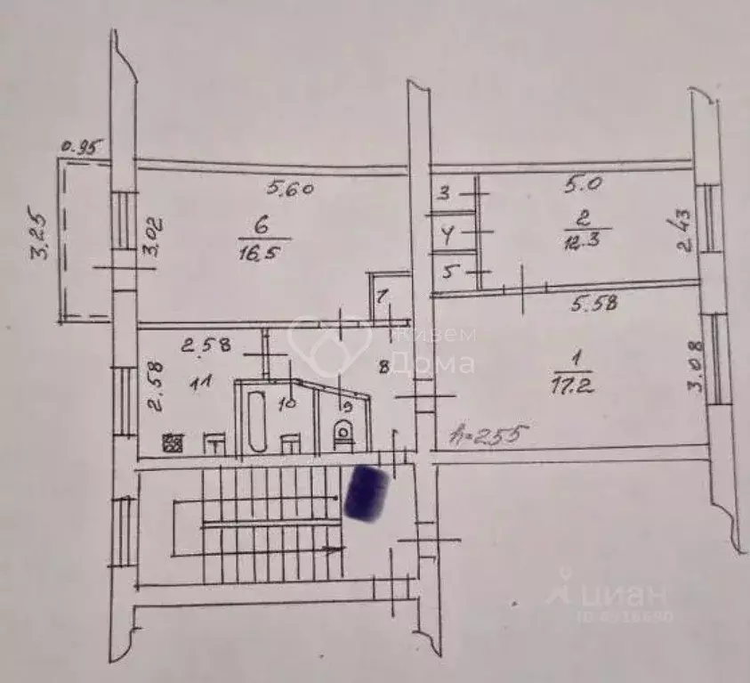 3-к кв. Волгоградская область, Волгоград ул. Елисеева, 8 (62.2 м) - Фото 2