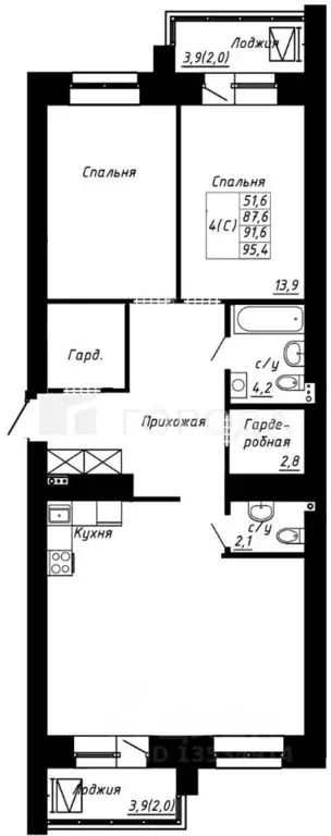 3-к кв. Алтайский край, Барнаул тракт Павловский, 60Б (87.6 м) - Фото 1