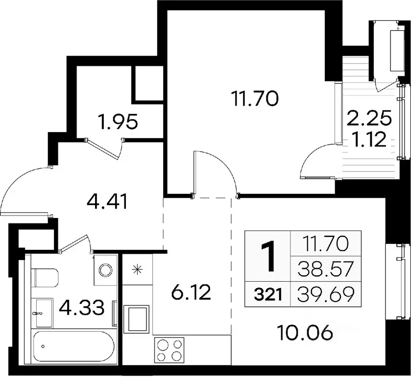 1-к кв. Нижегородская область, Нижний Новгород ул. Гаршина (39.69 м) - Фото 0