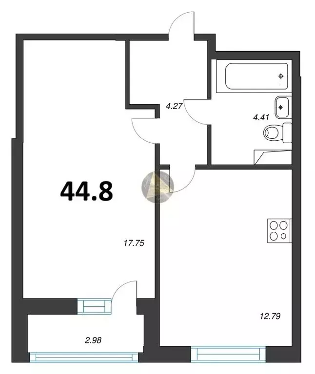 1-комнатная квартира: Санкт-Петербург, Среднерогатская улица, 13к1 ... - Фото 1