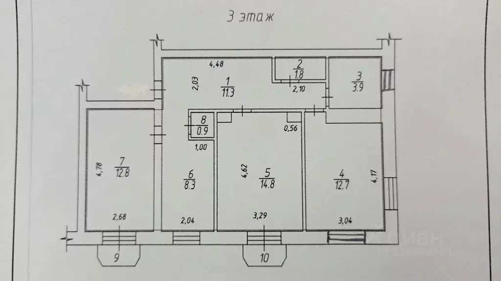 3-к кв. Владимирская область, Владимир ул. Горького, 80 (66.5 м) - Фото 1