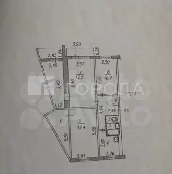 3-к. квартира, 61,5 м, 5/5 эт. - Фото 0