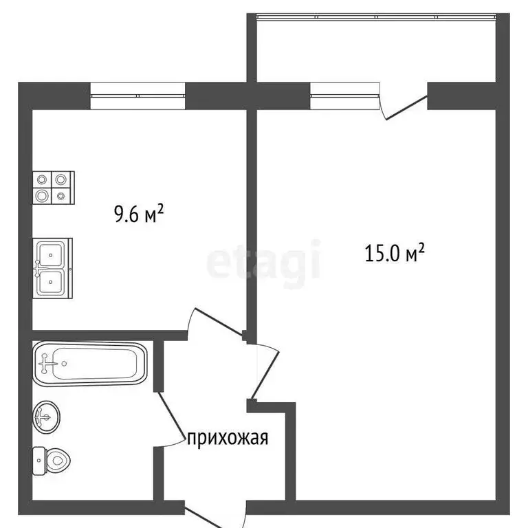 1-комнатная квартира: Ярославль, улица Строителей, 18 (32.66 м) - Фото 0