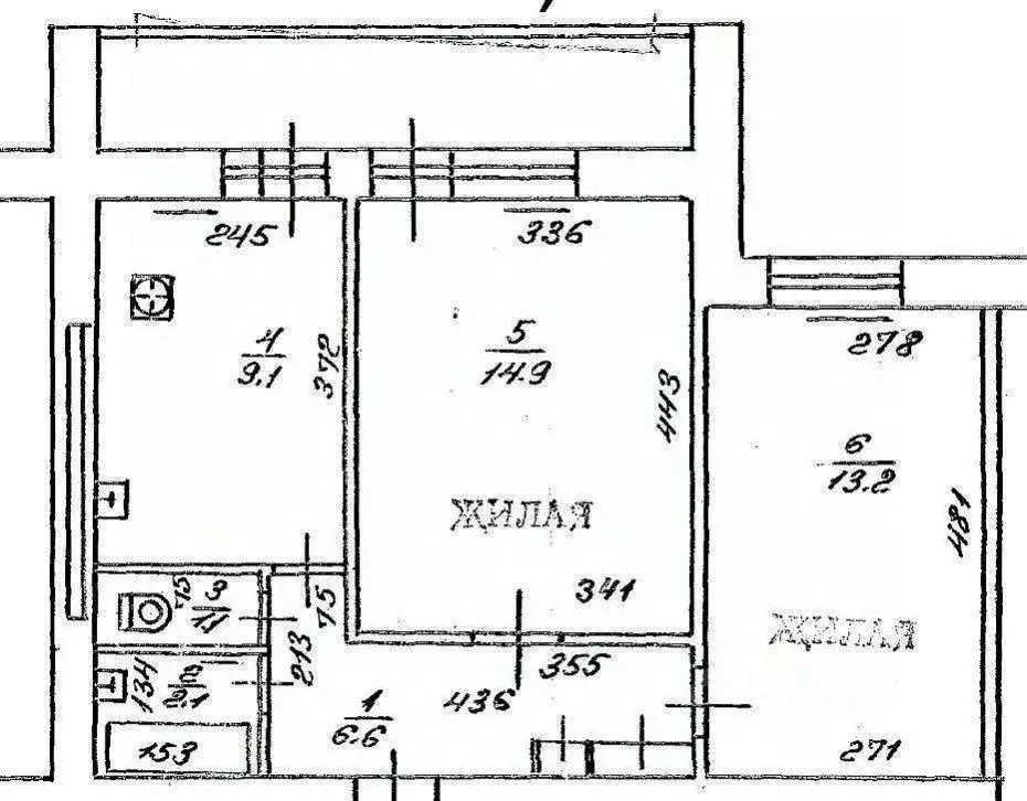 2-к кв. Калининградская область, Калининград ул. Куйбышева, 117 (49.5 ... - Фото 2