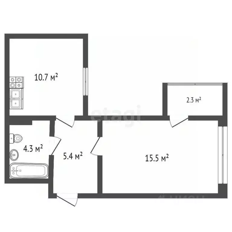 1-к кв. Санкт-Петербург Глухарская ул., 30 (35.7 м) - Фото 1