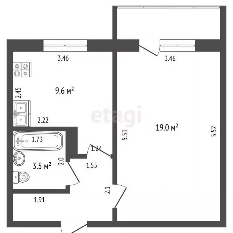 1-к кв. Мордовия, Саранск ул. Фурманова, 61 (37.1 м) - Фото 1