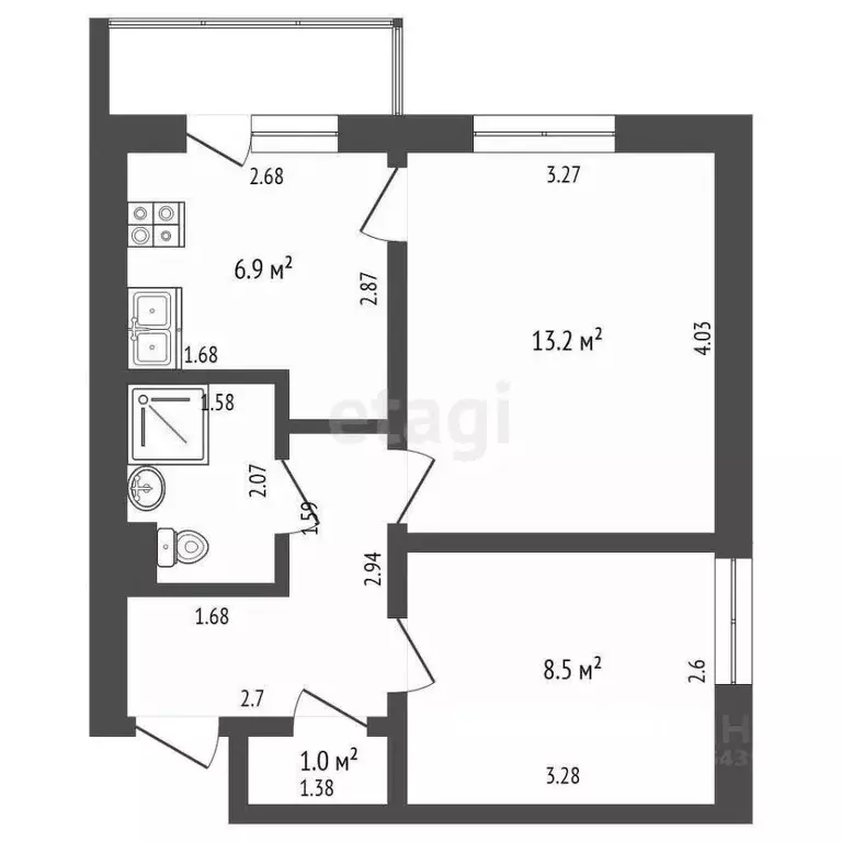 2-к кв. Москва Окская ул., 18К1 (38.0 м) - Фото 2